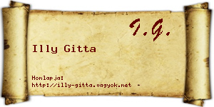 Illy Gitta névjegykártya
